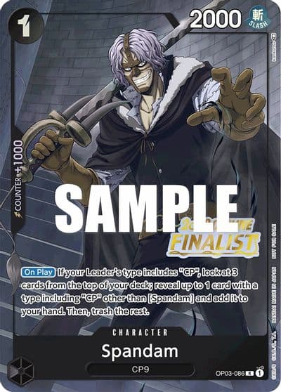 Spandam Offline Regional 2023 Finalist One Piece Promotion Cards One Piece card
