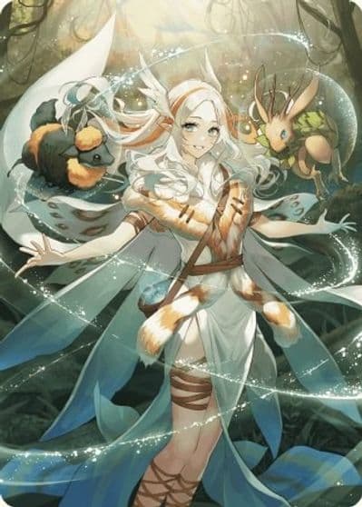 Greater Auramancy Anime Art Card Art Series: Wilds of Eldraine Magic card