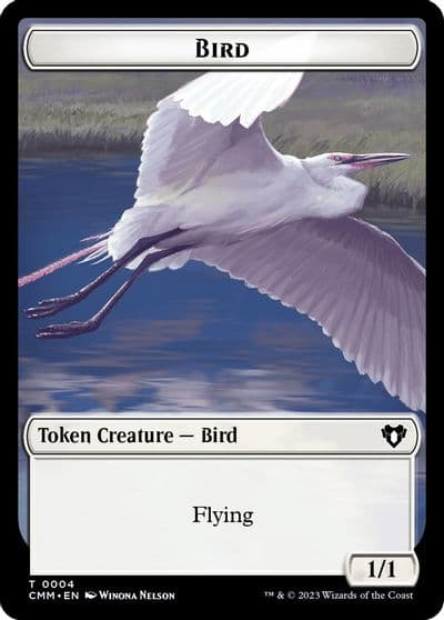 Bird Goblin Double Sided Token Commander Masters Magic card