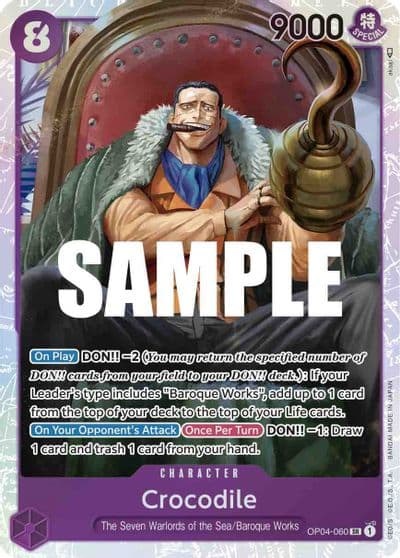 Crocodile 060 Kingdoms of Intrigue One Piece card