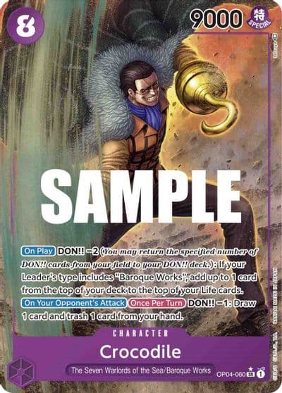 Crocodile 060 Alternate Art Kingdoms of Intrigue One Piece card
