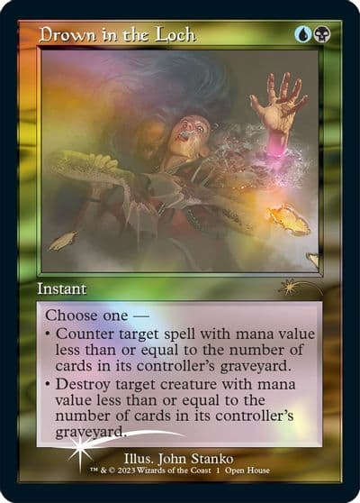 Drown in the Loch Retro Frame Open House Promos Magic card