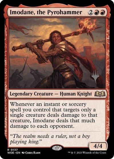 Imodane the Pyrohammer Promo Pack: Wilds of Eldraine Magic card
