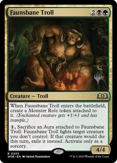 Faunsbane Troll Promo Pack: Wilds of Eldraine Magic card