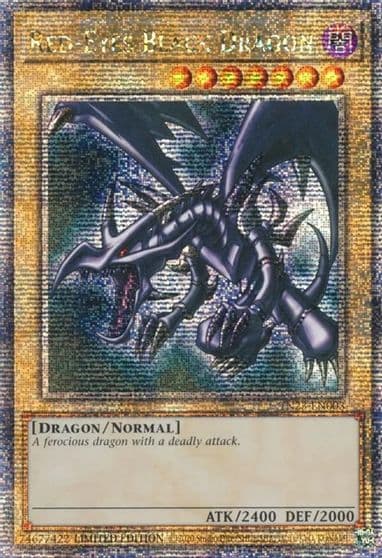 Red Eyes Black Dragon Quarter Century Secret Rare 25th Anniversary Tin: Dueling Heroes Yu-Gi-Oh! card