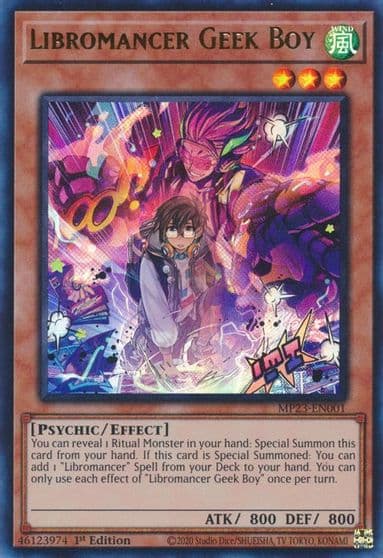Libromancer Geek Boy 25th Anniversary Tin: Dueling Heroes Mega Pack Yu-Gi-Oh! card