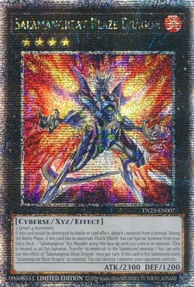 Salamangreat Blaze Dragon Quarter Century Secret Rare 25th Anniversary Tin: Dueling Heroes Yu-Gi-Oh! card