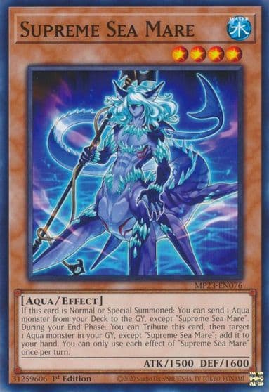 Supreme Sea Mare 25th Anniversary Tin: Dueling Heroes Mega Pack Yu-Gi-Oh! card