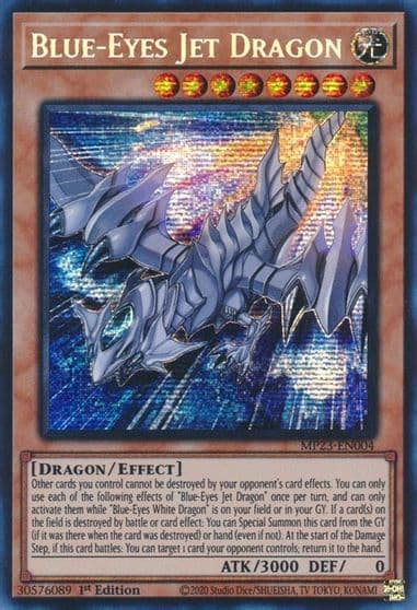 Blue Eyes Jet Dragon 25th Anniversary Tin: Dueling Heroes Mega Pack Yu-Gi-Oh! card