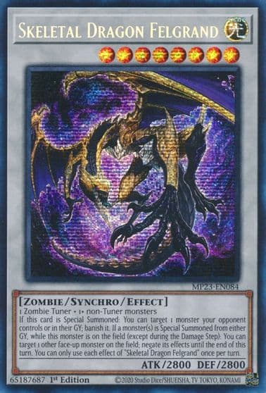 Skeletal Dragon Felgrand 25th Anniversary Tin: Dueling Heroes Mega Pack Yu-Gi-Oh! card