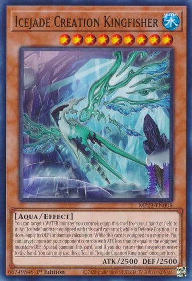 Icejade Creation Kingfisher 25th Anniversary Tin: Dueling Heroes Mega Pack Yu-Gi-Oh! card