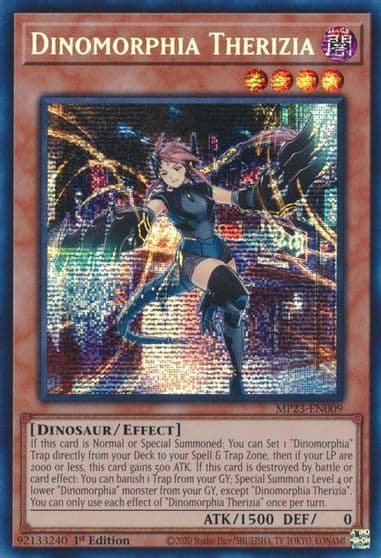 Dinomorphia Therizia 25th Anniversary Tin: Dueling Heroes Mega Pack Yu-Gi-Oh! card