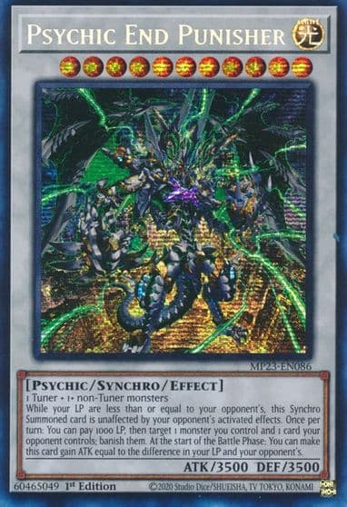 Psychic End Punisher 25th Anniversary Tin: Dueling Heroes Mega Pack Yu-Gi-Oh! card