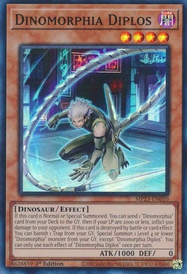 Dinomorphia Diplos 25th Anniversary Tin: Dueling Heroes Mega Pack Yu-Gi-Oh! card