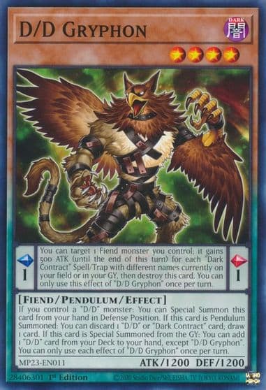 D D Gryphon 25th Anniversary Tin: Dueling Heroes Mega Pack Yu-Gi-Oh! card
