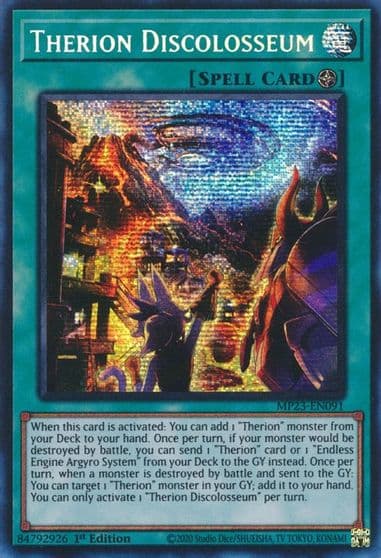 Therion Discolosseum 25th Anniversary Tin: Dueling Heroes Mega Pack Yu-Gi-Oh! card