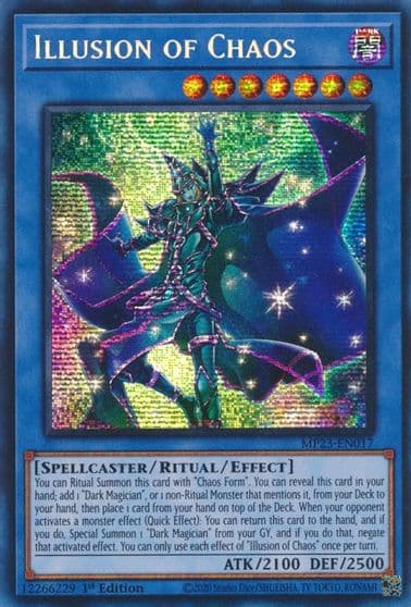 Illusion of Chaos 25th Anniversary Tin: Dueling Heroes Mega Pack Yu-Gi-Oh! card