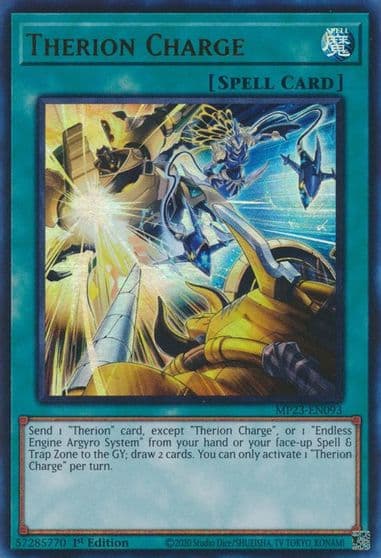 Therion Charge 25th Anniversary Tin: Dueling Heroes Mega Pack Yu-Gi-Oh! card