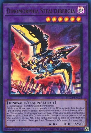 Dinomorphia Stealthbergia 25th Anniversary Tin: Dueling Heroes Mega Pack Yu-Gi-Oh! card