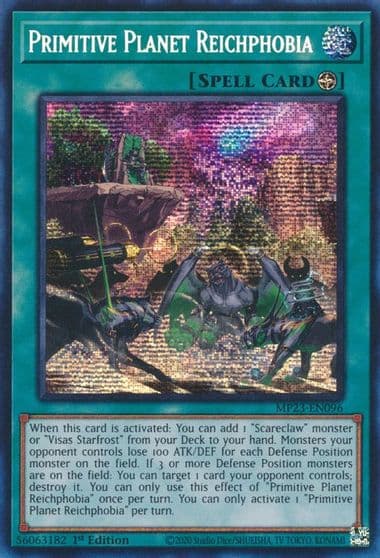 Primitive Planet Reichphobia 25th Anniversary Tin: Dueling Heroes Mega Pack Yu-Gi-Oh! card