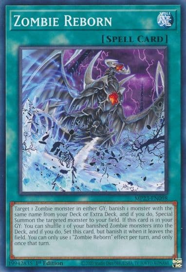 Zombie Reborn 25th Anniversary Tin: Dueling Heroes Mega Pack Yu-Gi-Oh! card