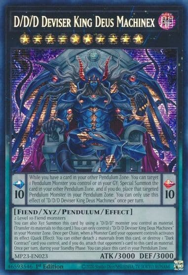 D D D Deviser King Deus Machinex 25th Anniversary Tin: Dueling Heroes Mega Pack Yu-Gi-Oh! card