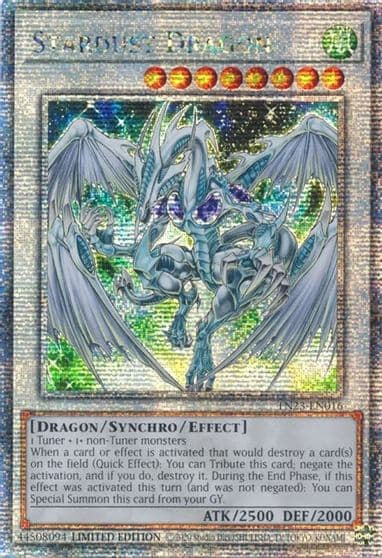 Stardust Dragon Quarter Century Secret Rare 25th Anniversary Tin: Dueling Heroes Yu-Gi-Oh! card
