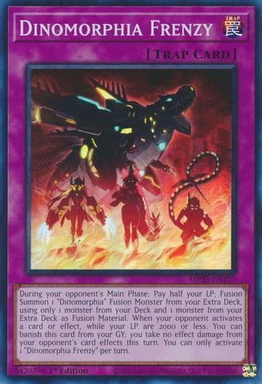 Dinomorphia Frenzy 25th Anniversary Tin: Dueling Heroes Mega Pack Yu-Gi-Oh! card
