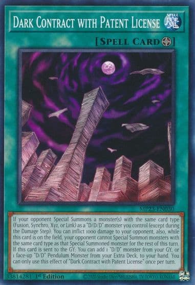 Dark Contract with Patent License 25th Anniversary Tin: Dueling Heroes Mega Pack Yu-Gi-Oh! card