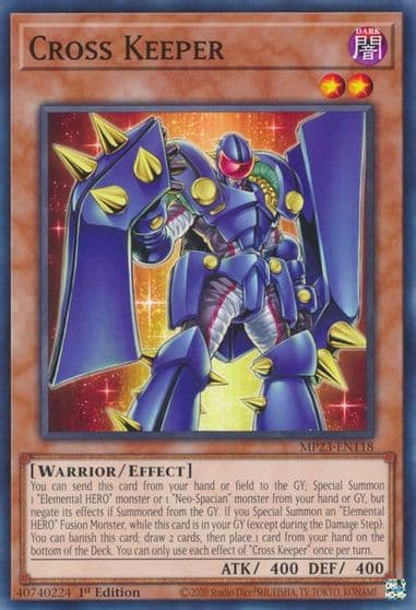 Cross Keeper 25th Anniversary Tin: Dueling Heroes Mega Pack Yu-Gi-Oh! card