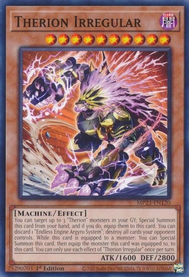 Therion Irregular 25th Anniversary Tin: Dueling Heroes Mega Pack Yu-Gi-Oh! card