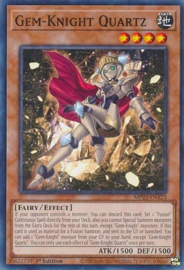 Gem Knight Quartz 25th Anniversary Tin: Dueling Heroes Mega Pack Yu-Gi-Oh! card