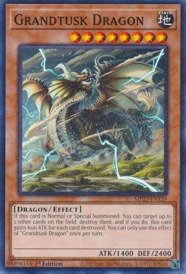 Grandtusk Dragon 25th Anniversary Tin: Dueling Heroes Mega Pack Yu-Gi-Oh! card