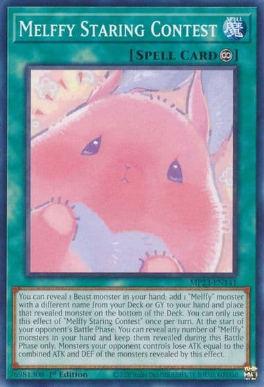 Melffy Staring Contest 25th Anniversary Tin: Dueling Heroes Mega Pack Yu-Gi-Oh! card