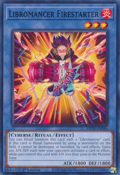 Libromancer Firestarter 25th Anniversary Tin: Dueling Heroes Mega Pack Yu-Gi-Oh! card