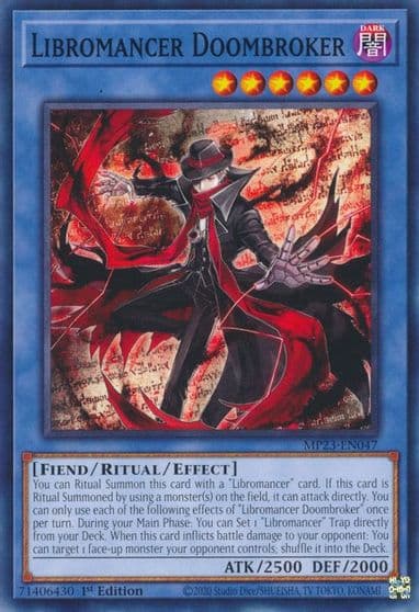 Libromancer Doombroker 25th Anniversary Tin: Dueling Heroes Mega Pack Yu-Gi-Oh! card