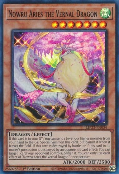 Nowru Aries the Vernal Dragon 25th Anniversary Tin: Dueling Heroes Mega Pack Yu-Gi-Oh! card