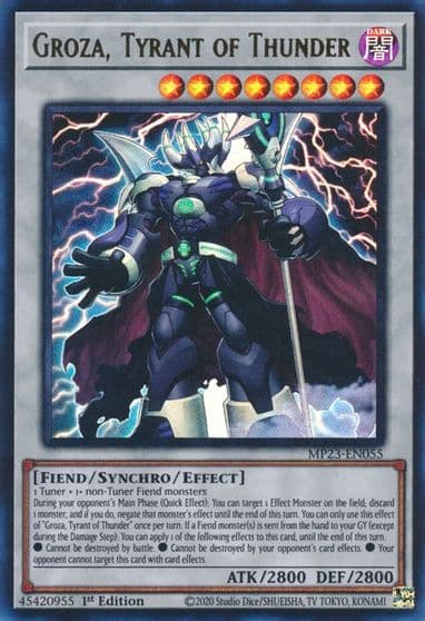 Groza Tyrant of Thunder 25th Anniversary Tin: Dueling Heroes Mega Pack Yu-Gi-Oh! card