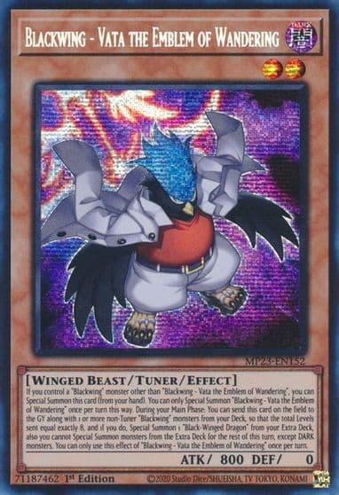 Blackwing Vata the Emblem of Wandering 25th Anniversary Tin: Dueling Heroes Mega Pack Yu-Gi-Oh! card