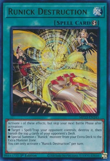 Runick Destruction 25th Anniversary Tin: Dueling Heroes Mega Pack Yu-Gi-Oh! card