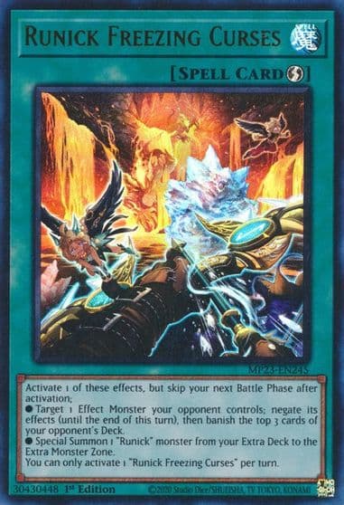 Runick Freezing Curses 25th Anniversary Tin: Dueling Heroes Mega Pack Yu-Gi-Oh! card