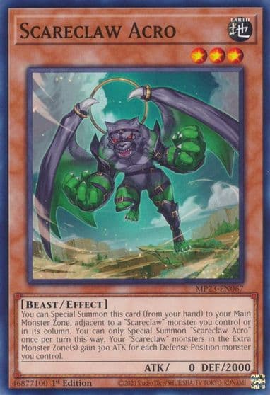 Scareclaw Acro 25th Anniversary Tin: Dueling Heroes Mega Pack Yu-Gi-Oh! card