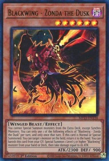 Blackwing Zonda the Dusk 25th Anniversary Tin: Dueling Heroes Mega Pack Yu-Gi-Oh! card