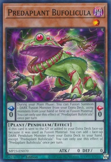Predaplant Bufolicula 25th Anniversary Tin: Dueling Heroes Mega Pack Yu-Gi-Oh! card