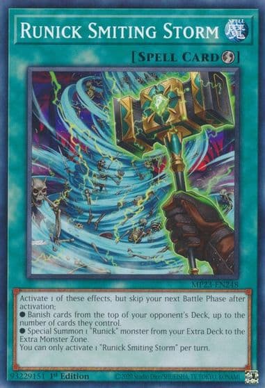 Runick Smiting Storm 25th Anniversary Tin: Dueling Heroes Mega Pack Yu-Gi-Oh! card