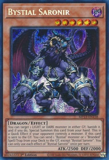 Bystial Saronir 25th Anniversary Tin: Dueling Heroes Mega Pack Yu-Gi-Oh! card