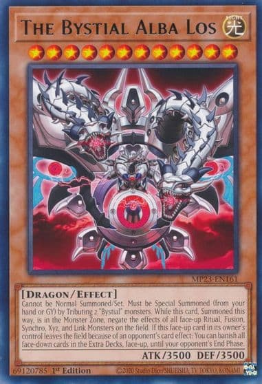 The Bystial Alba Los 25th Anniversary Tin: Dueling Heroes Mega Pack Yu-Gi-Oh! card