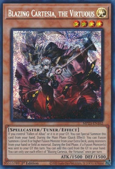 Blazing Cartesia the Virtuous 25th Anniversary Tin: Dueling Heroes Mega Pack Yu-Gi-Oh! card