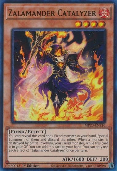 Zalamander Catalyzer 25th Anniversary Tin: Dueling Heroes Mega Pack Yu-Gi-Oh! card