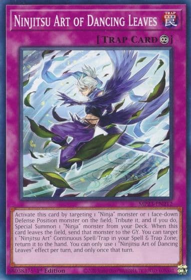 Ninjitsu Art of Dancing Leaves 25th Anniversary Tin: Dueling Heroes Mega Pack Yu-Gi-Oh! card